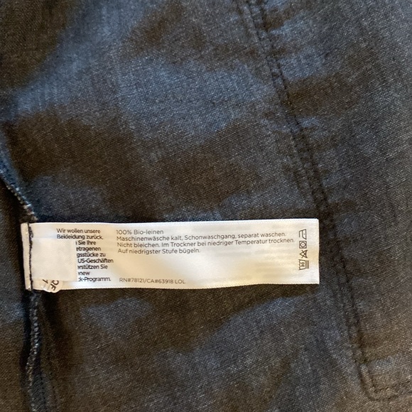 Eileen Fisher Washed Organic Linen Délavé Stand Collar Jacket, Size M - Picture 4 of 6